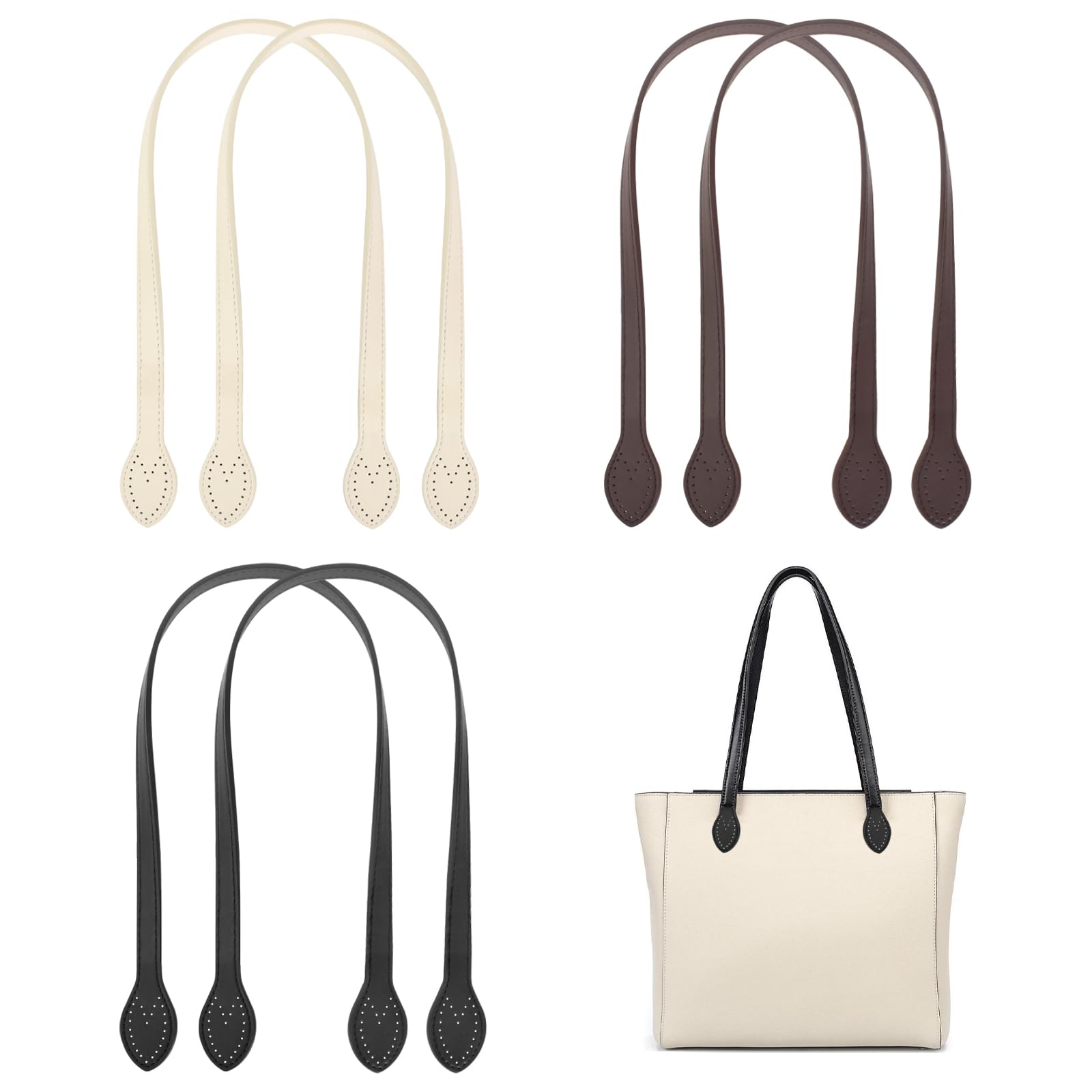 Lot 12 Bandoulières Cuir PU 60 Cm – Anses Amovibles Sacs à Main, Portefeuilles – 6 Couleurs Élégantes