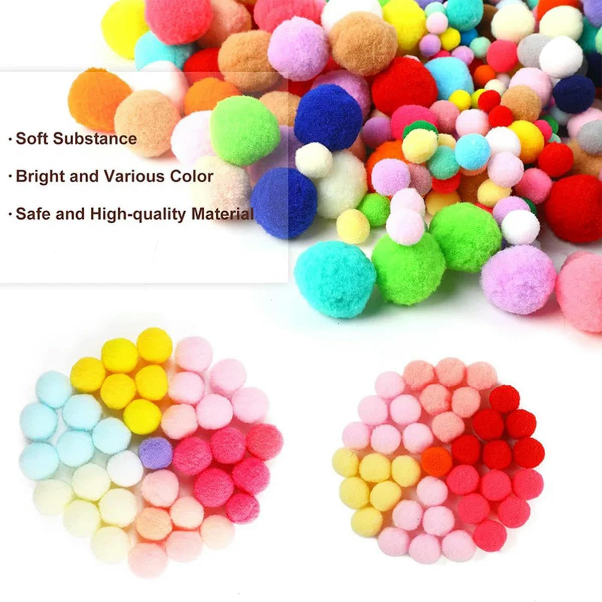 UILYNIU 1000 Pezzi 8 mm Mini Pompon Pon Pon, Artigianato Pom Pom per Bambini, Palline Pon Pon per Progetti Artistici Divertenti Mestieri Creativi Crafting Accessori (Bianco UILYNIU 1000 Pezzi 8 mm Mini Pompon Pon Pon, Artigianato Pom Pom per Bambini, Palline Pon Pon per Progetti Artistici Divertenti Mestieri Creativi Crafting Accessori (Bianco