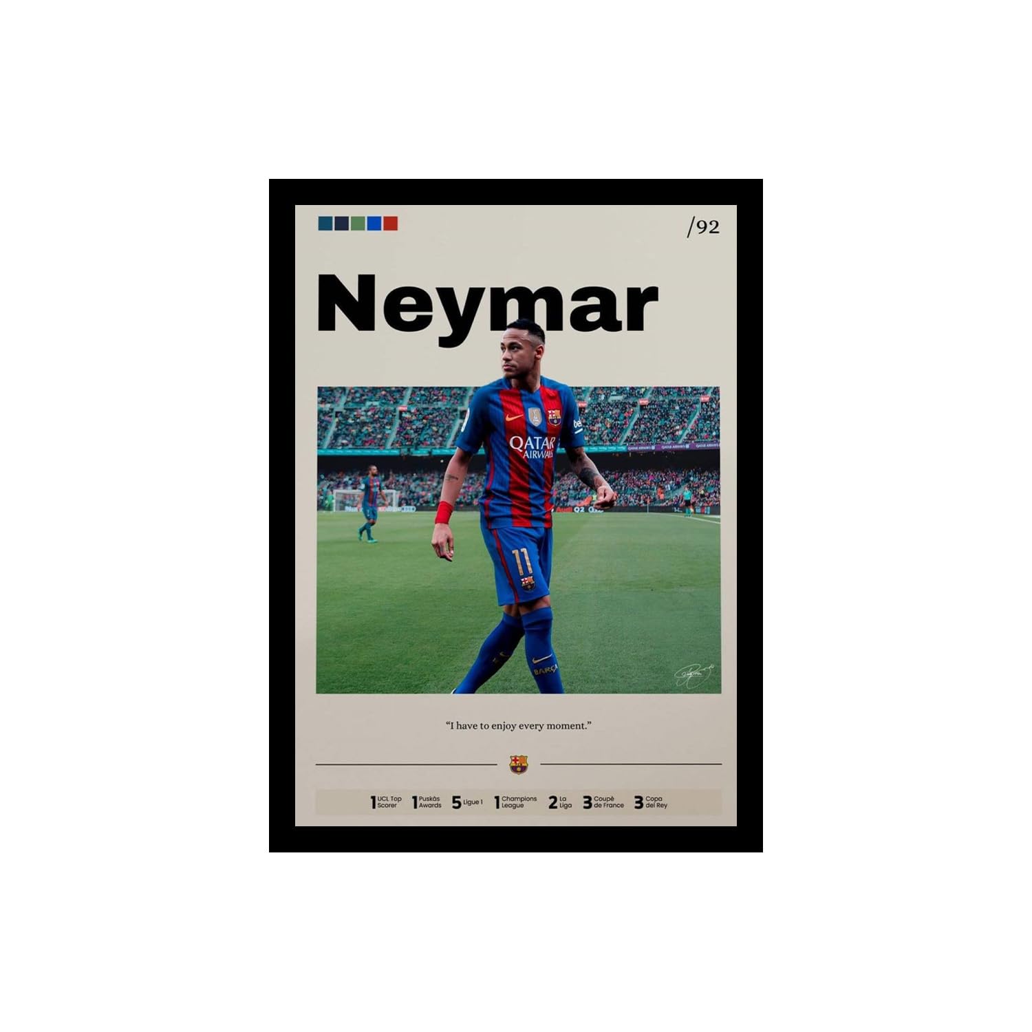 Kylian Mbappe Football Poster - Framed Wall Art -12