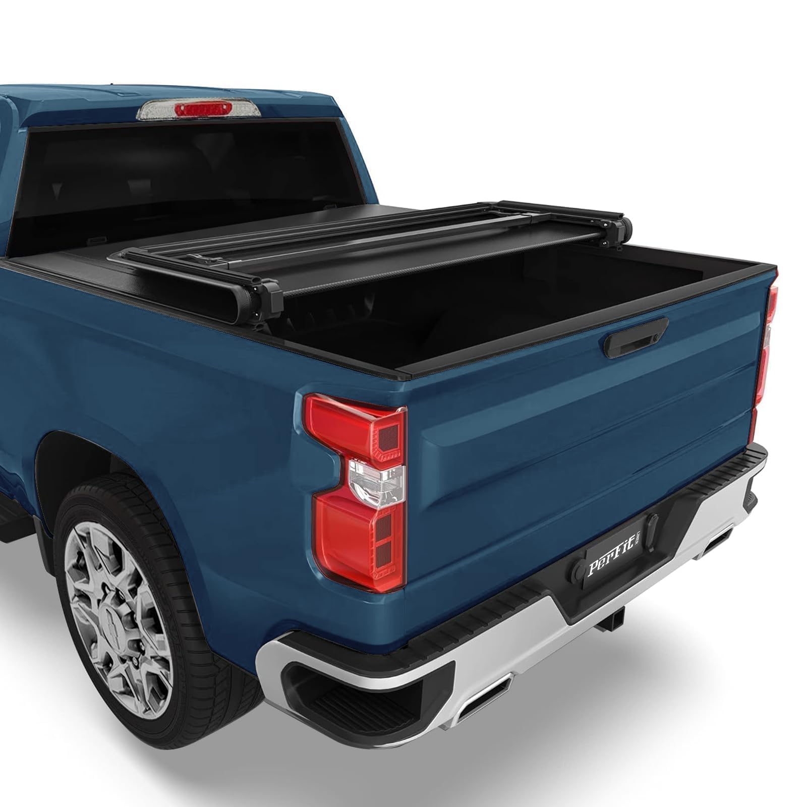 Perfit Liner Soft Tri-Fold Truck Bed Tonneau Cover Compatible for 2007-2026 Chevy Silverado GMC Sierra 1500 5.8 FT (69.6") Bed w/o Multi-Flex Tailgate