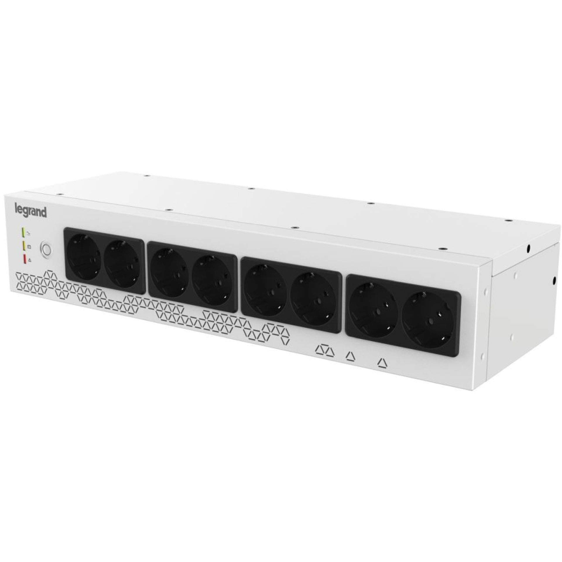 Legrand Rack PDU 19" avec système d'alimentation intégré 800 VA - 480 W, 1 phase, 230 V, 8 prises Schuko rack 19" ou armoire de distribution d'alimentation, temps de pont jusqu'à 15 minutes. 310332