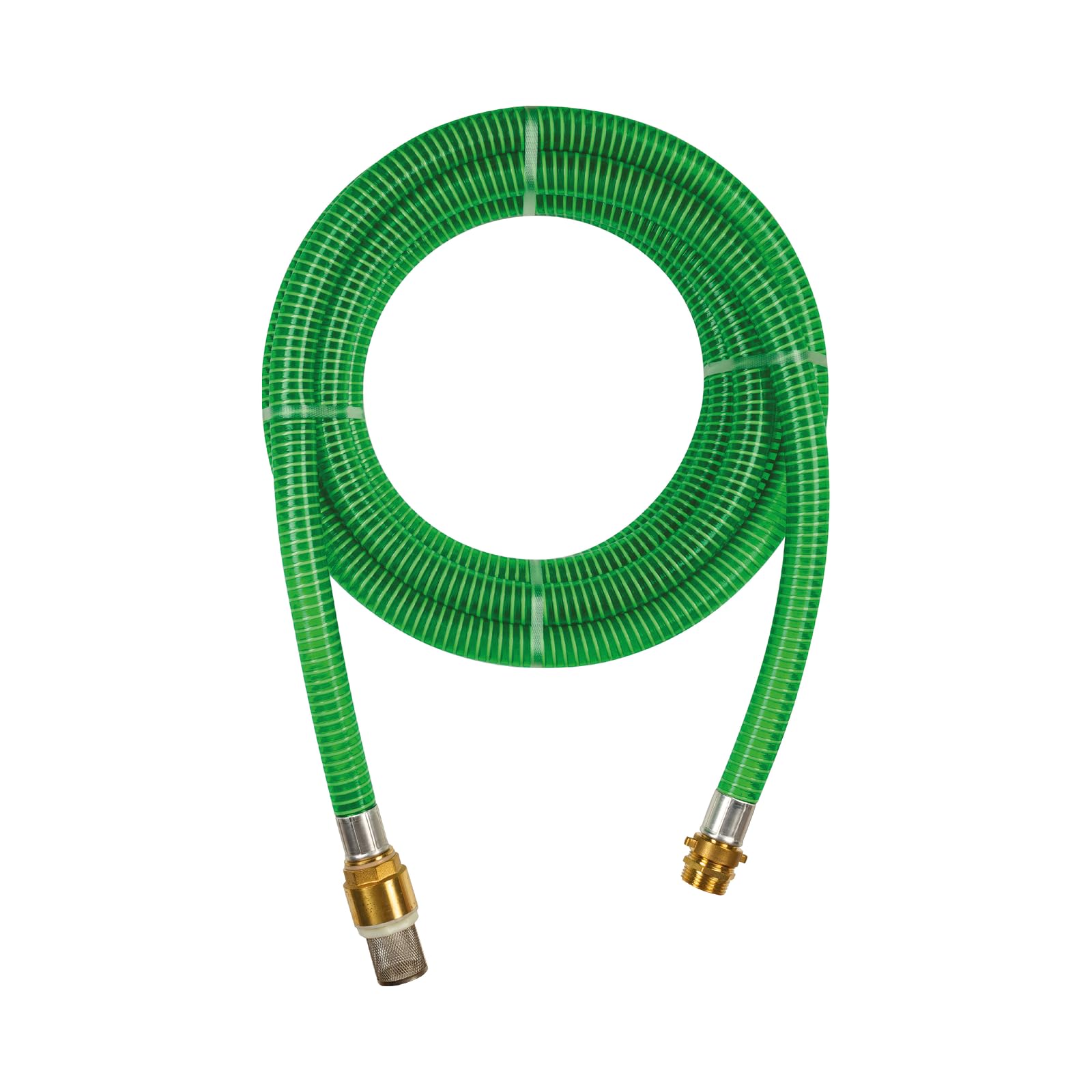 FITT ASPIRTECH 4 Meters, Heavy-Duty Water Suction Hose, 1" PVC Spiral Hose with Brass Fittings and Filter, Ideal for Pumps, Wells, Cisterns, Flood Drainage, Flexible, Crush-Resistant, Ready-to-Use
