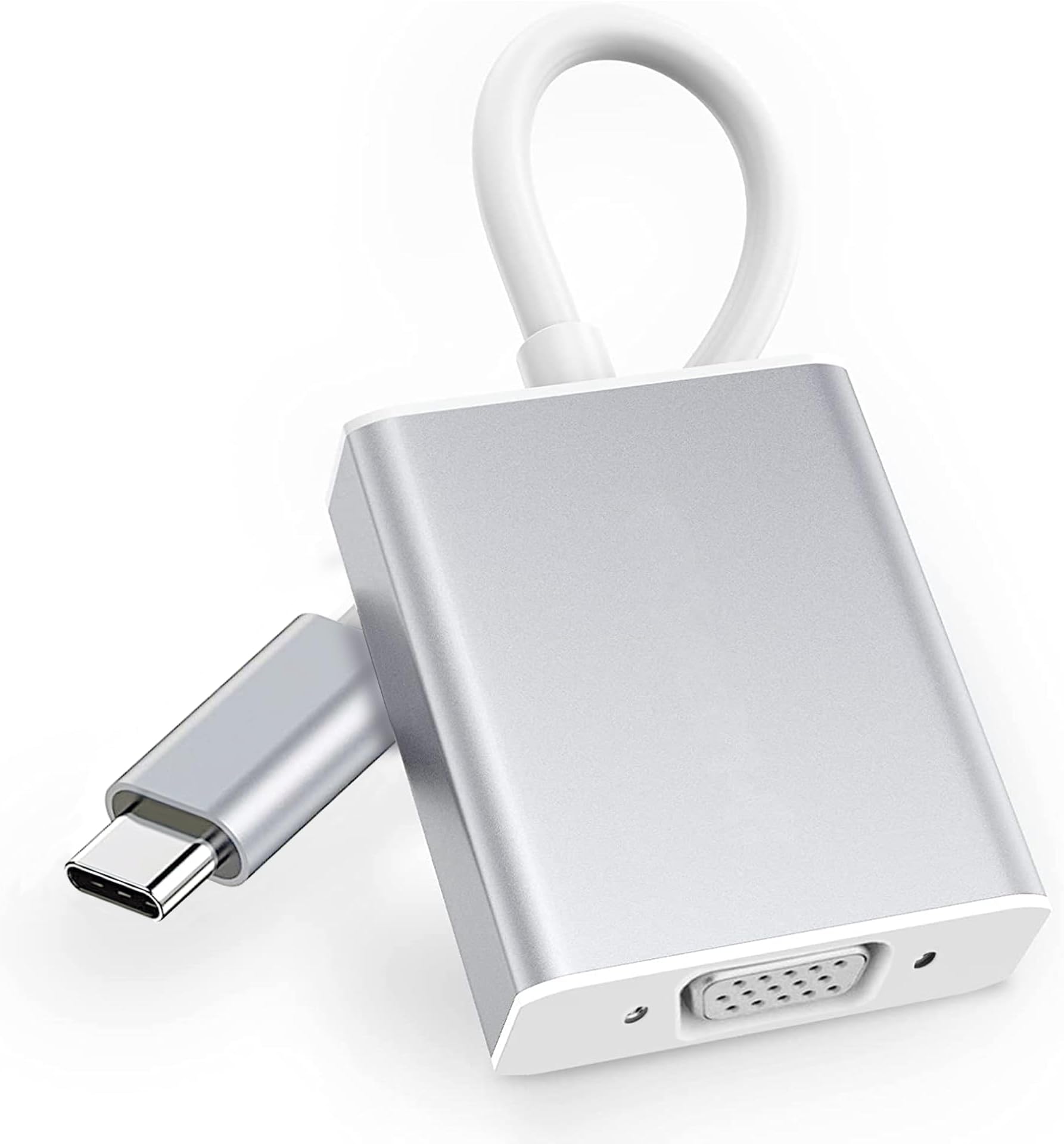 USB C to VGA Adatper for Monitor, VGA to USB C Cable Adapter Mac, USBC HDMI Converter Cord Multi-Display Video for MacBook Pro iPad Chromebook Surface and More Type C Laptop Tablet Android Phone