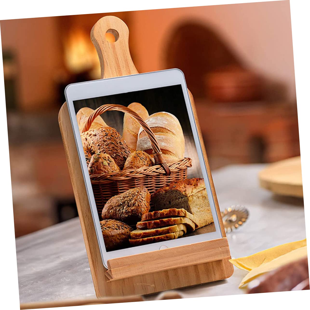 TOPBATHY 3St Rezepthalter Für Mama Küchenregale Mama Kochbücher Rezeptbuchständer bookend buchstützer wohnraumdeko Rezeptbuchhalter für zu Hause Halter für Rezeptbücher Kiefernholz