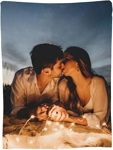 Miniatura 6 de Manta personalizada con fotos de texto, manta personalizada con imágenes para familia, padre, madre, perros o mascotas, regalo del día de San