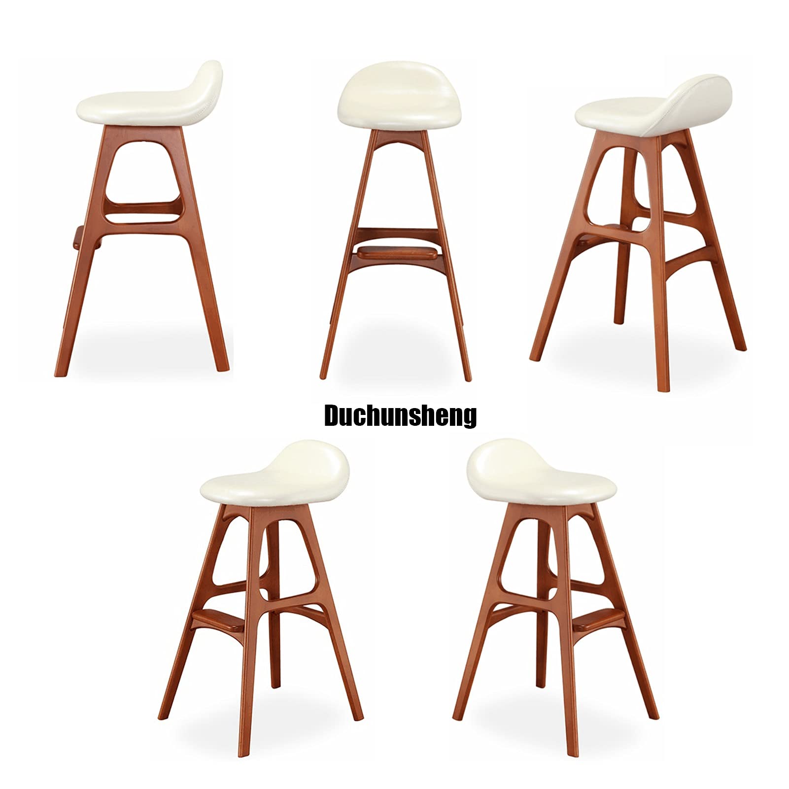 Amazon｜ヴィンテージハイスツール2個、木製フレーム バー・カフェバー