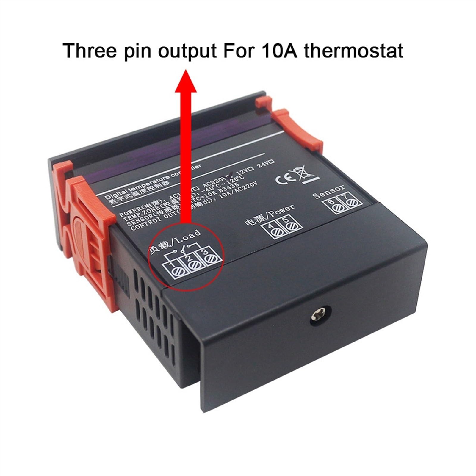 MH1210B Regolatore Termostato Digitale di Temperatura 10A 220V 40~120C for Incubatrice con Termocoppia NTC