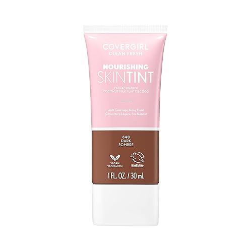 COVERGIRL, Clean Fresh Skin Milk - Base de maquillaje, tono Dark (oscuro), 1 unidad (el empaque puede variar)