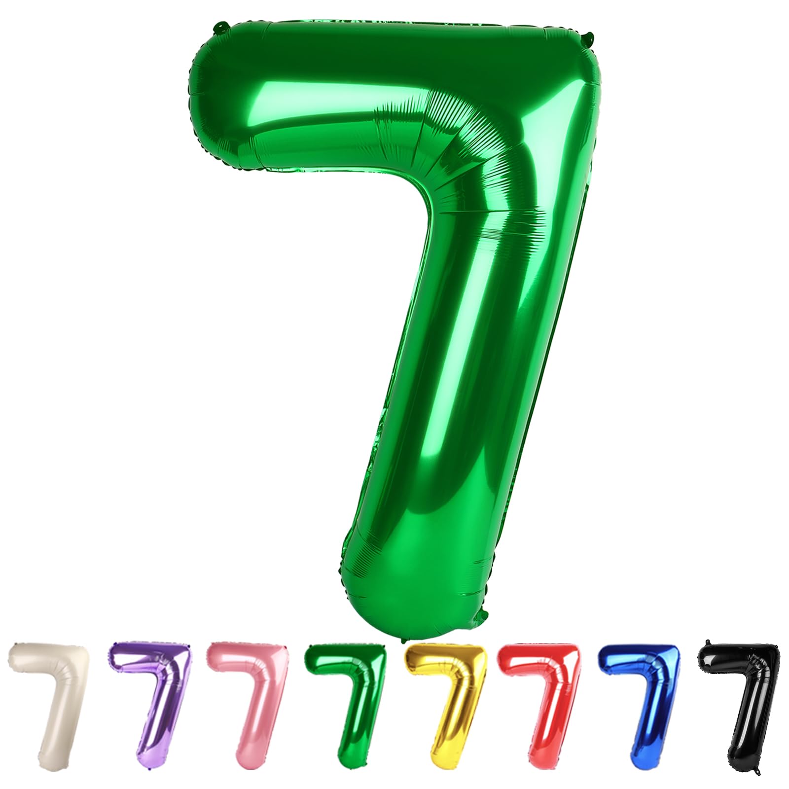 Number 7 Balloons Dark Green Party Decorations for Women Men, 40 In Big 7th Balloons for Engagement, Wedding, Celebration Party, Graduations, Photo