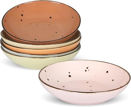 Miniatura 10 de Esfour Colección de cuencos de porcelana de alta calidad, duraderos, aptos para microondas y lavavajillas, ideal para cereales, pasta, ensalada