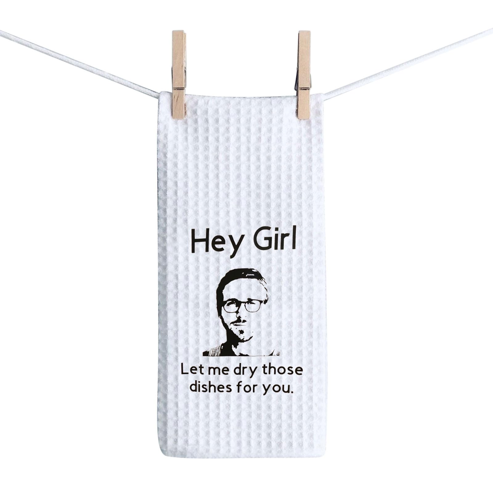BAUNA Let Me Dry Those Dishes For You Kitchen Towel Ryan Meme Dishes Towel Singer Fans Tea Towel Ryan Quotes Kitchen Decor (Hey Towel)
