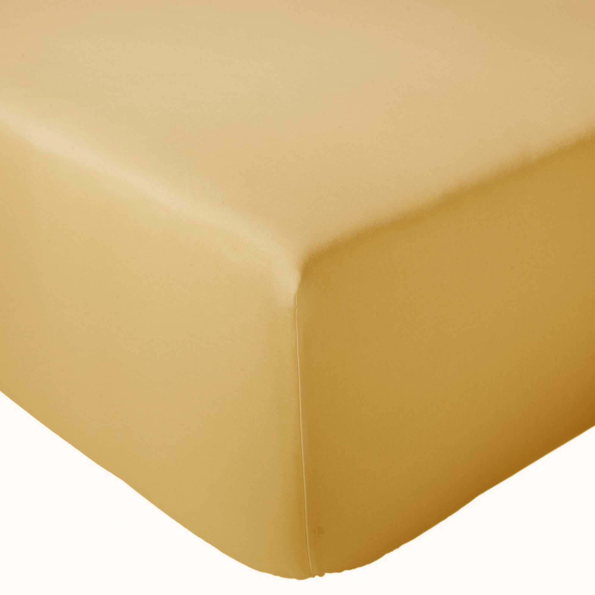 Drap housse 200x200 percale de coton bonnet 40 cm qui ne glisse plus sur les matelas épais