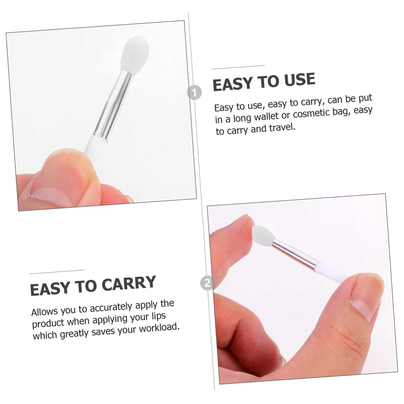 OSOLADY Makeup Lip Brush Set 12pcs Silicone Lip Brushes Lipstick Balm Applicators Fashion for Women