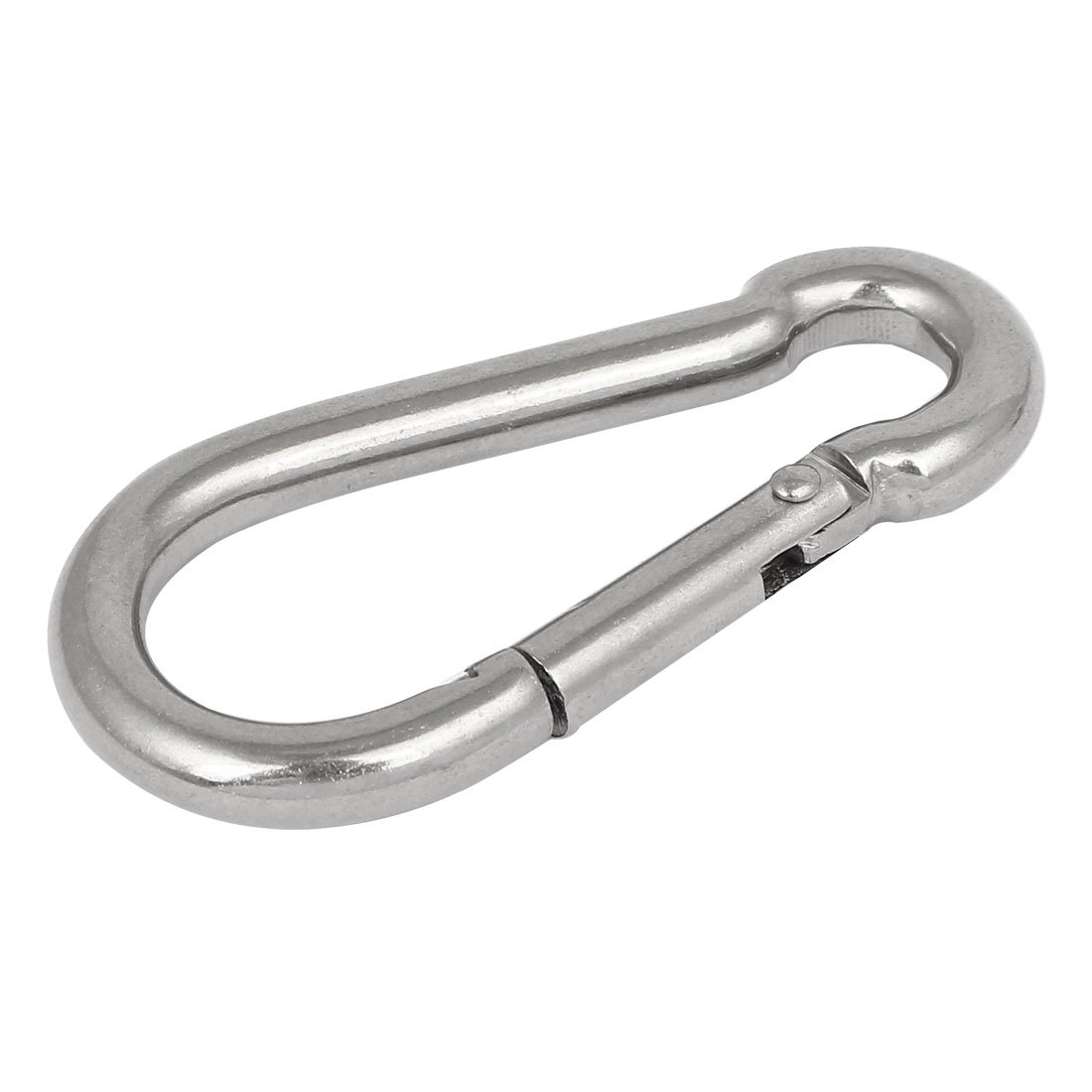 Aexit M8 x 80mm 304 Stainless Steel Carabiner Spring Snap Link Hook Silver Tone (748804a6595280052b520b90acb41c95)