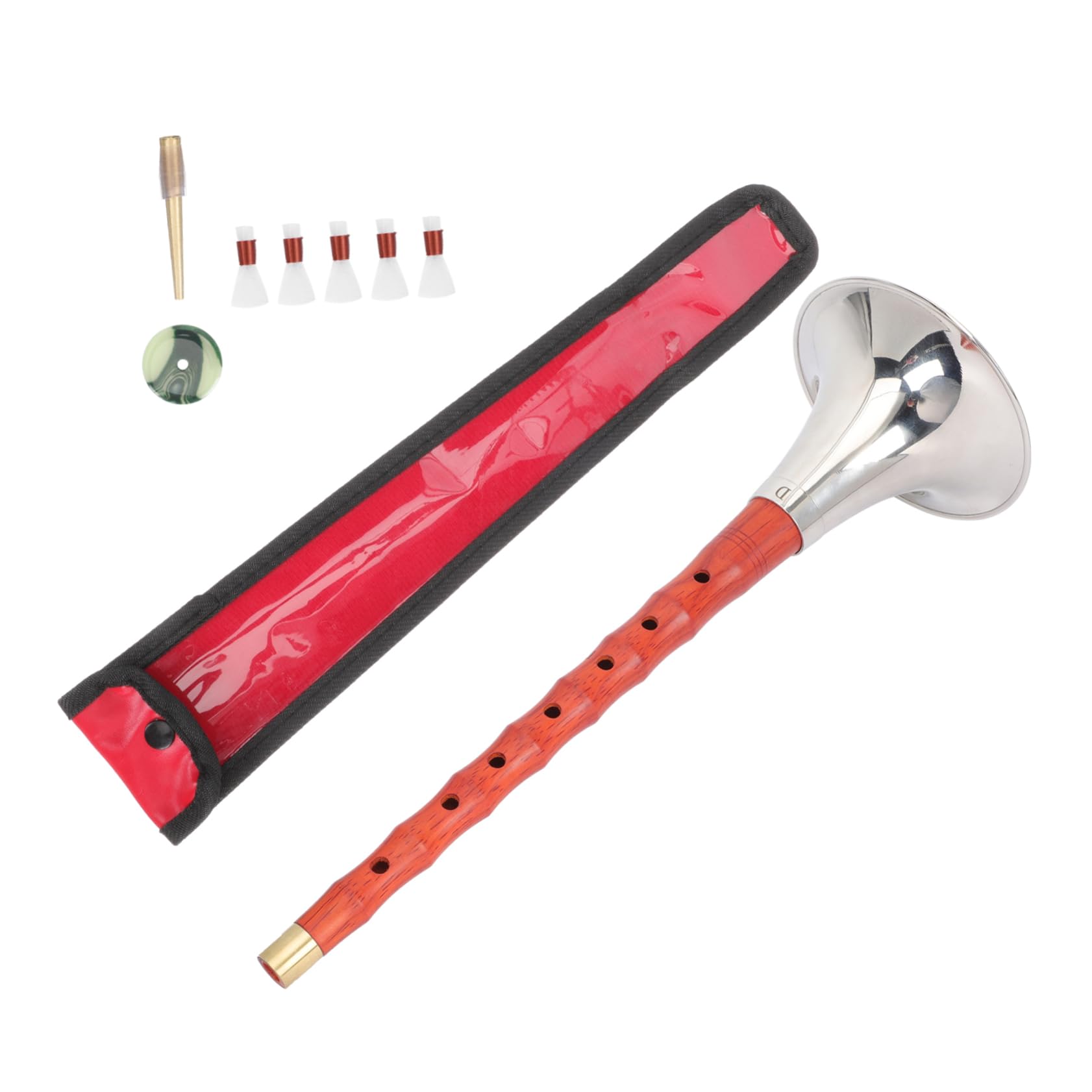 Toddmomy 1Set Traditional Suona Wind Instrument for Beginners Chinese Professional Suona with Protective Cover Durable Material for Stage Performances and Teaching Includes