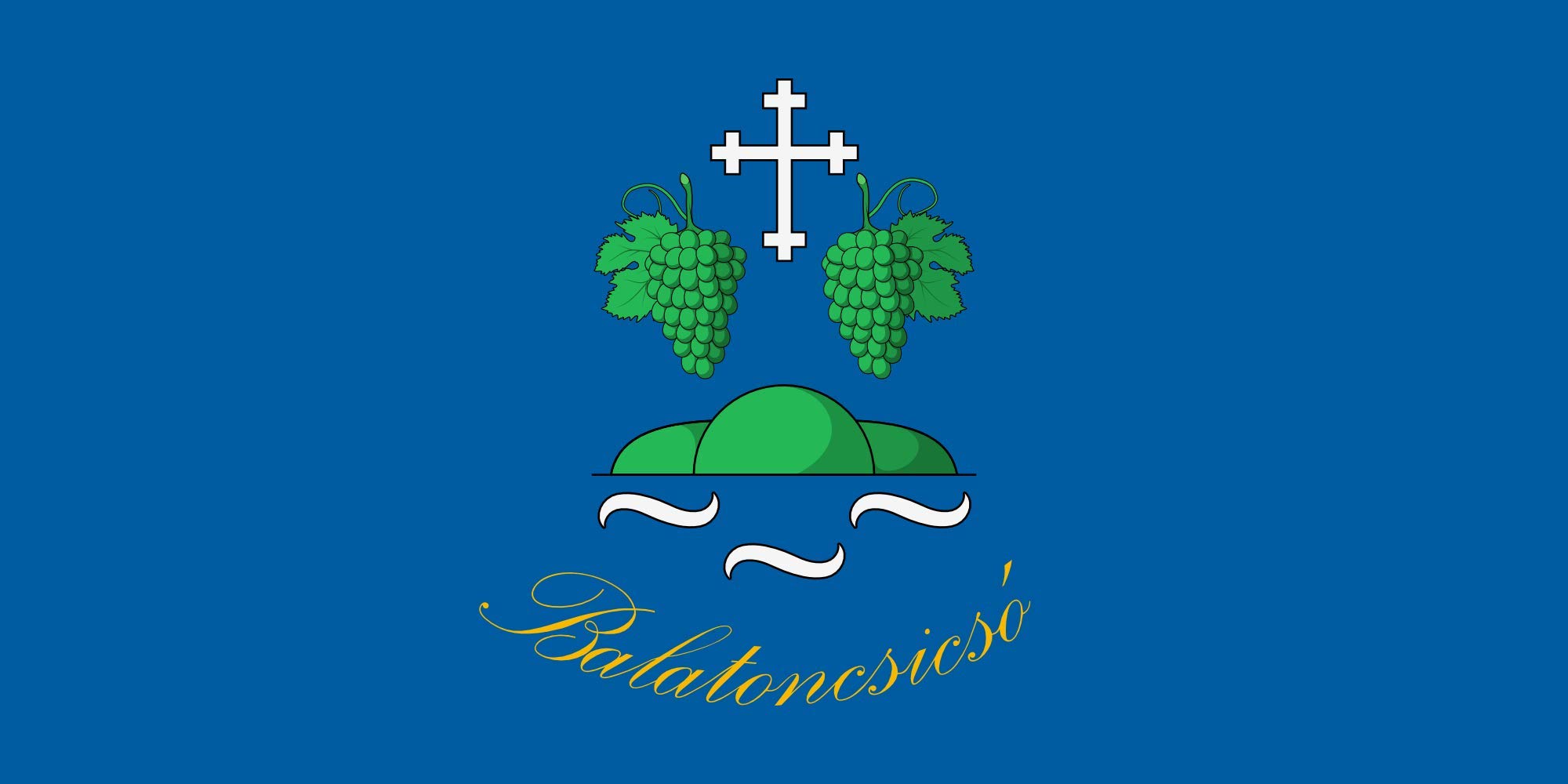 Drapeau Large Balatoncsicsó solide, fini les emblèmes fragiles qui se déchirent