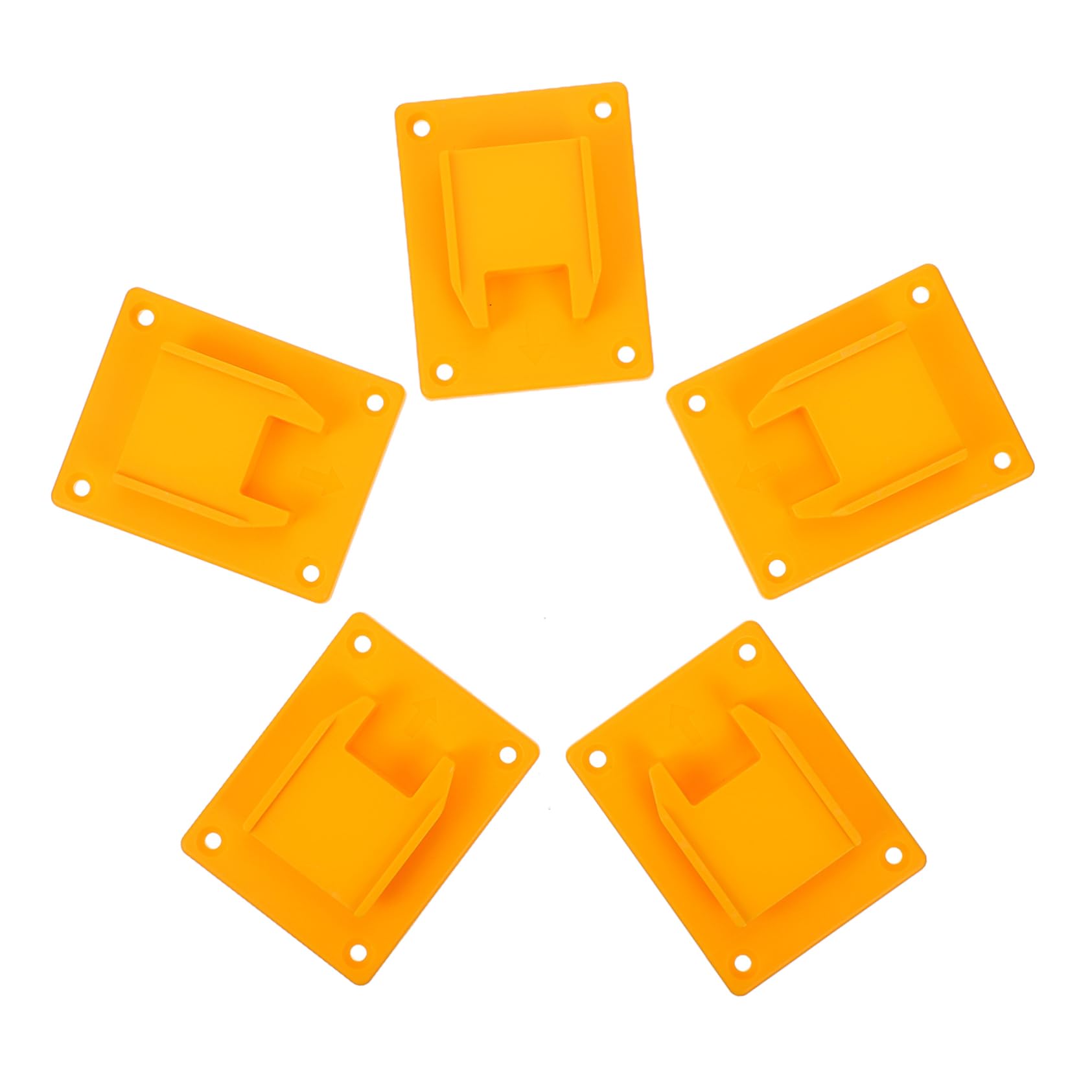 HONMEET 5pcs Power Tool Holder Holders Mount Power Tool Organizer Power Tools Hanger Drill Tool Holder Dock Holder Yellow Abs Plastic