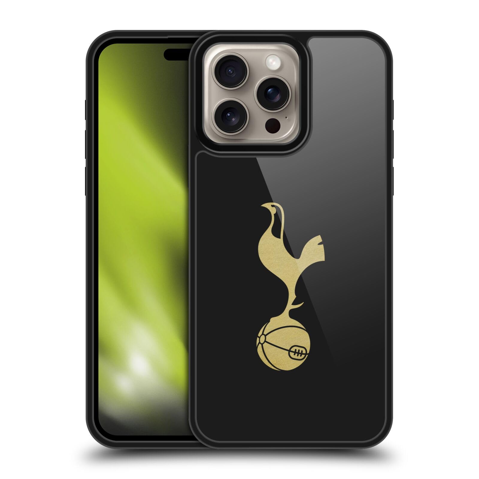 Head Case Designs Officially Licensed Tottenham Hotspur F.C. Black and Gold Badge Gel Armor Case [Military Grade Drop Protection] Compatible with