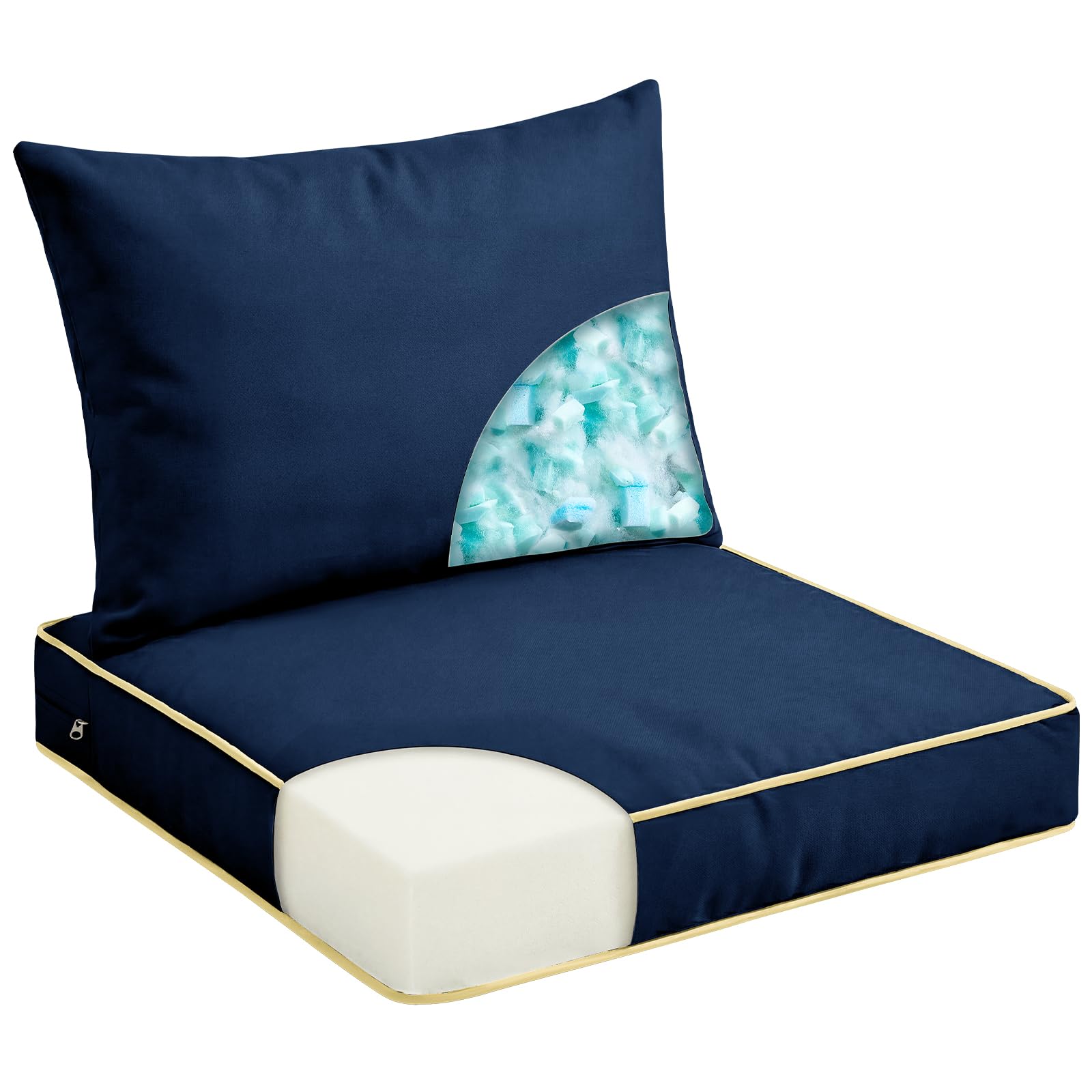 AS AWESLING Garden Furniture Cushion Set with Back Cushion