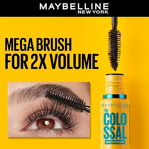 Miniatura 5 de Máscara de pestañas impermeable, Volum' Express The Colossal Big Shot, de la marca Maybelline New York , A prueba de agua, Muy negro
