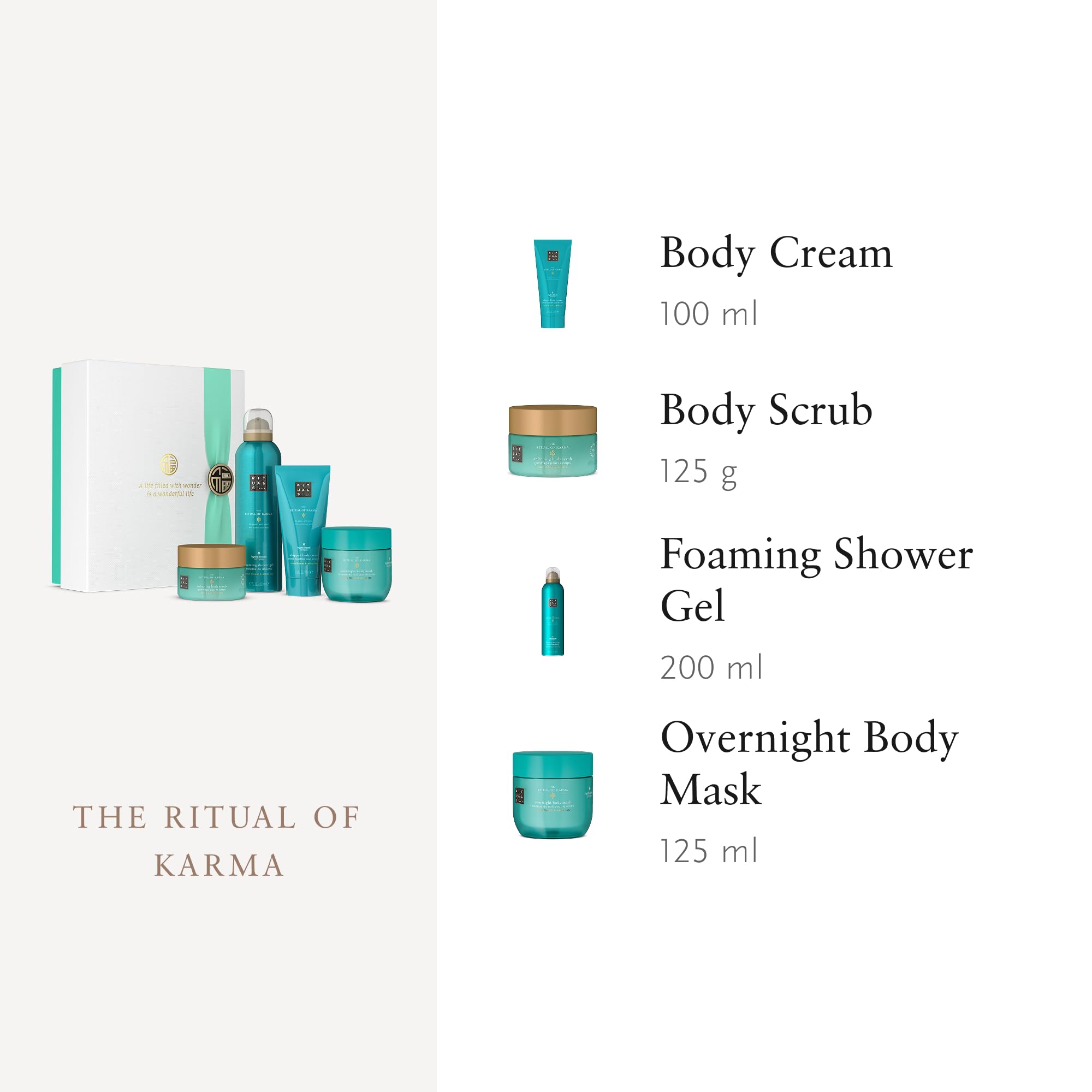 RITUALS The Ritual of Karma Geschenkset, Lotusblüte, Mittel | Luxus-Geschenkset, Bad- und Körperpflege, bereit zum Verschenken, Self-Care