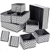 Evance 10 Cajas Organizador de cajones Tela organizadores Almacenamiento Plegable para Sujetadores Bragas Calcetines Gris (10 PCS)