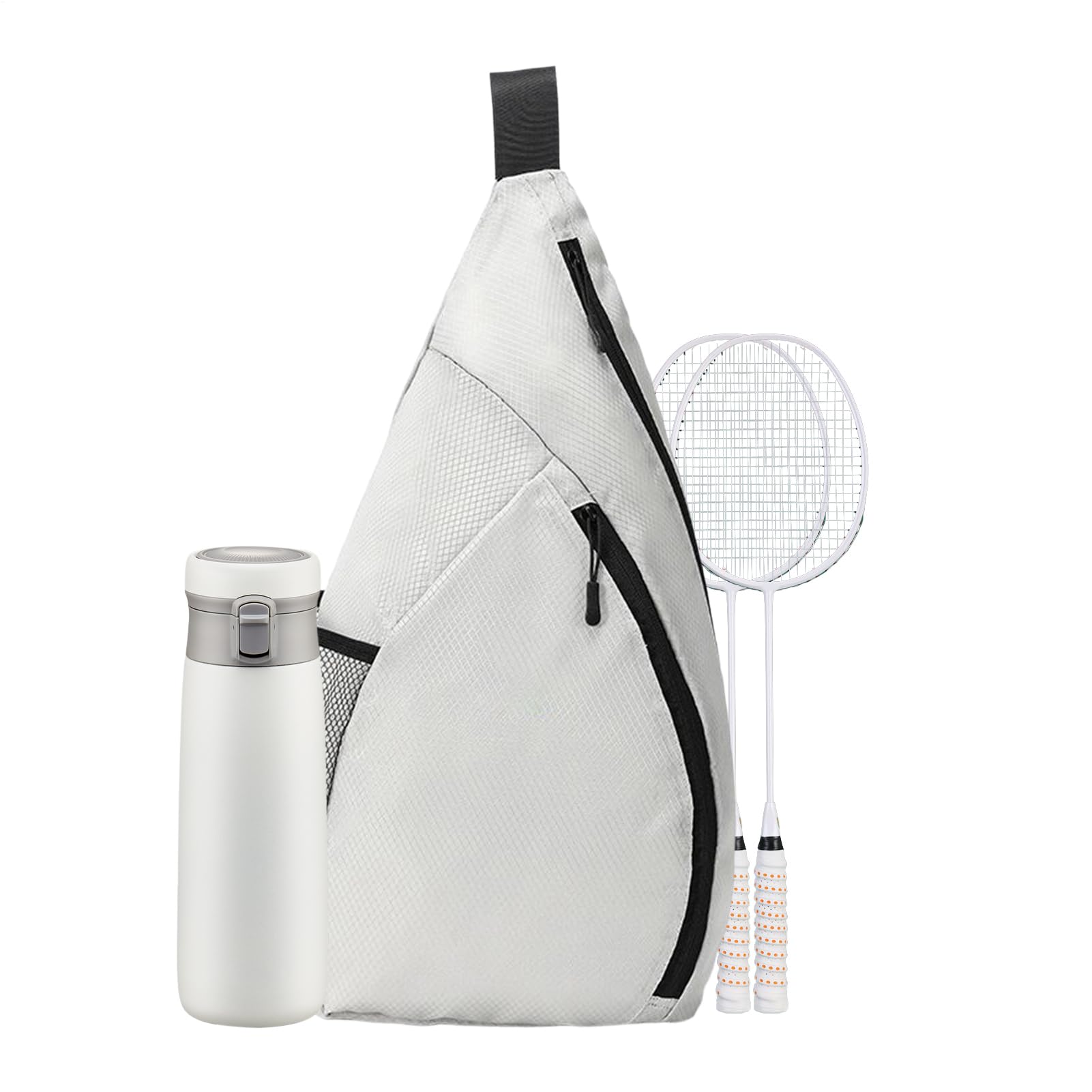 Mochila Impermeable Con Cremallera | Funda Portátil Para Raquetas De Bádminton,Para Fitness Al Aire Libre Gimnasio Entrenamiento Torneo Escuela Club Partidos Zapatos Botella Toalla