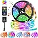 Produktbild MIROCOO Led Streifen 5M, Musiksteuerung RGB LED Strip, 12V IP65 Wasserdicht LED Band, LED Stripes mit Fernbedienung, 150 LEDs SMD5050 Led Lichtband Perfekt für Decke, Balkon, Küche und Weihnachts