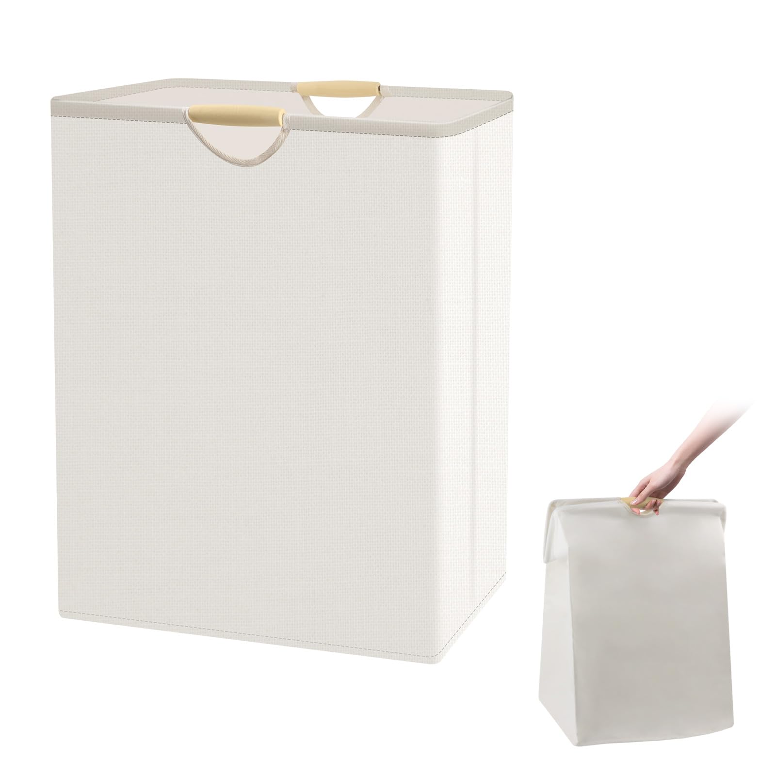 Cesto Biancheria Sporca Pieghevole 53x39x27cm - Portabiancheria Salvaspazio Per Bagno O Camera - Foto 5