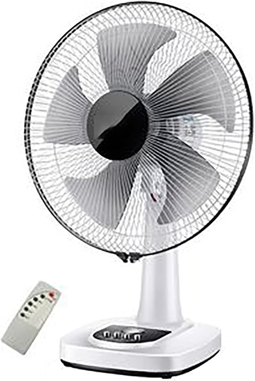 Remote Control Table Fan 16Inch with 3 Speed Settings 5 Blades 60