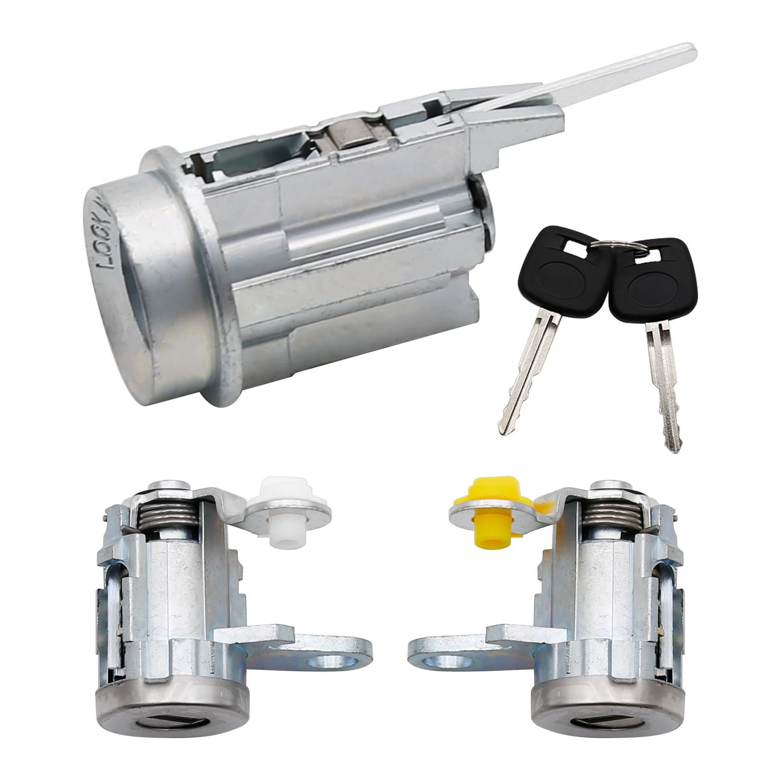 UOIENRT 69051-35070 69005-35840 Door Lock and Key Ignition Lock Cylinder Set Replacement for Toyota Tacoma 1995-2004