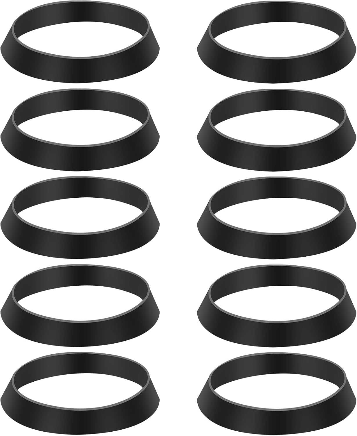 10-Pack Silicone Seal Rings for 1-1/2 Inch Sink Drains - Durable Rubber Gaskets, Waste Pipe Washers for Plumbing Leaks
