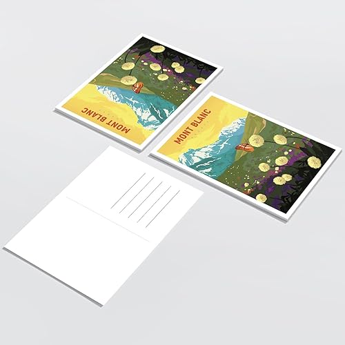 Miniatura 3 de gaeaverse Mont Blanc - Postales de paisaje de Francia, postales vintage, 9 unidadesjuego de tarjetas de felicitación de ciudades del mundo para