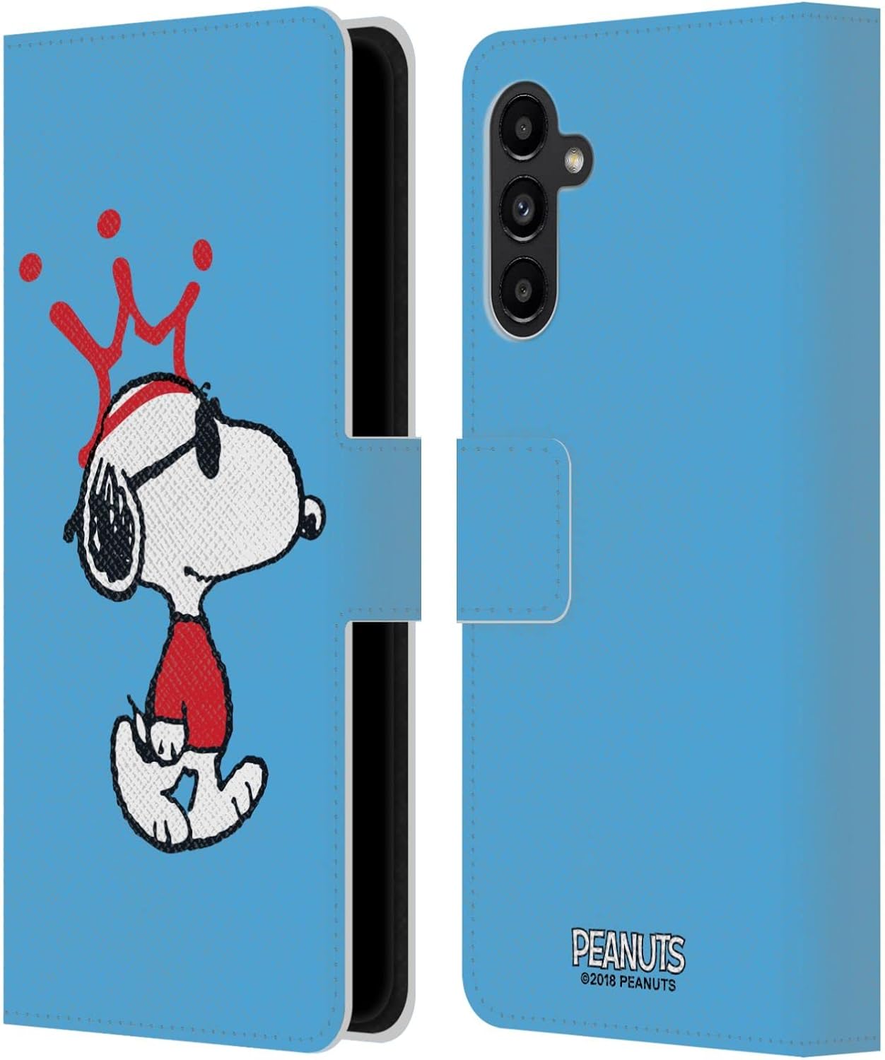 Head Case Designs Officially Licensed Peanuts Joe Cool The Many Faces of Snoopy Leather Wallet Case Compatible with Samsung Galaxy A13 5G (2021)
