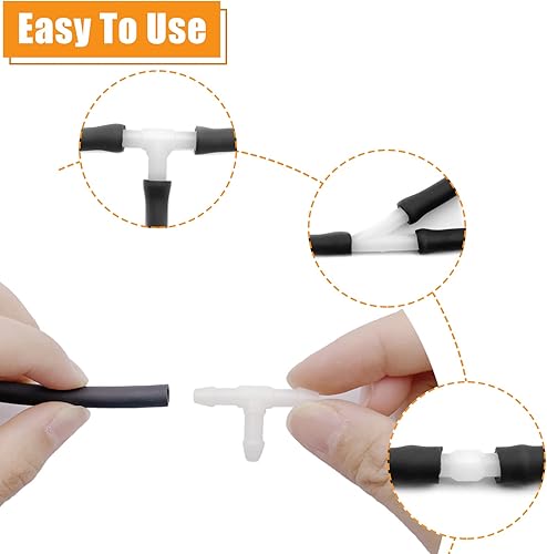 Miniatura 4 de Kit de manguera de lavado de parabrisas, manguera universal de líquido de lavadora de 13.1 ft con 12 conectores de manguera, adecuado para la