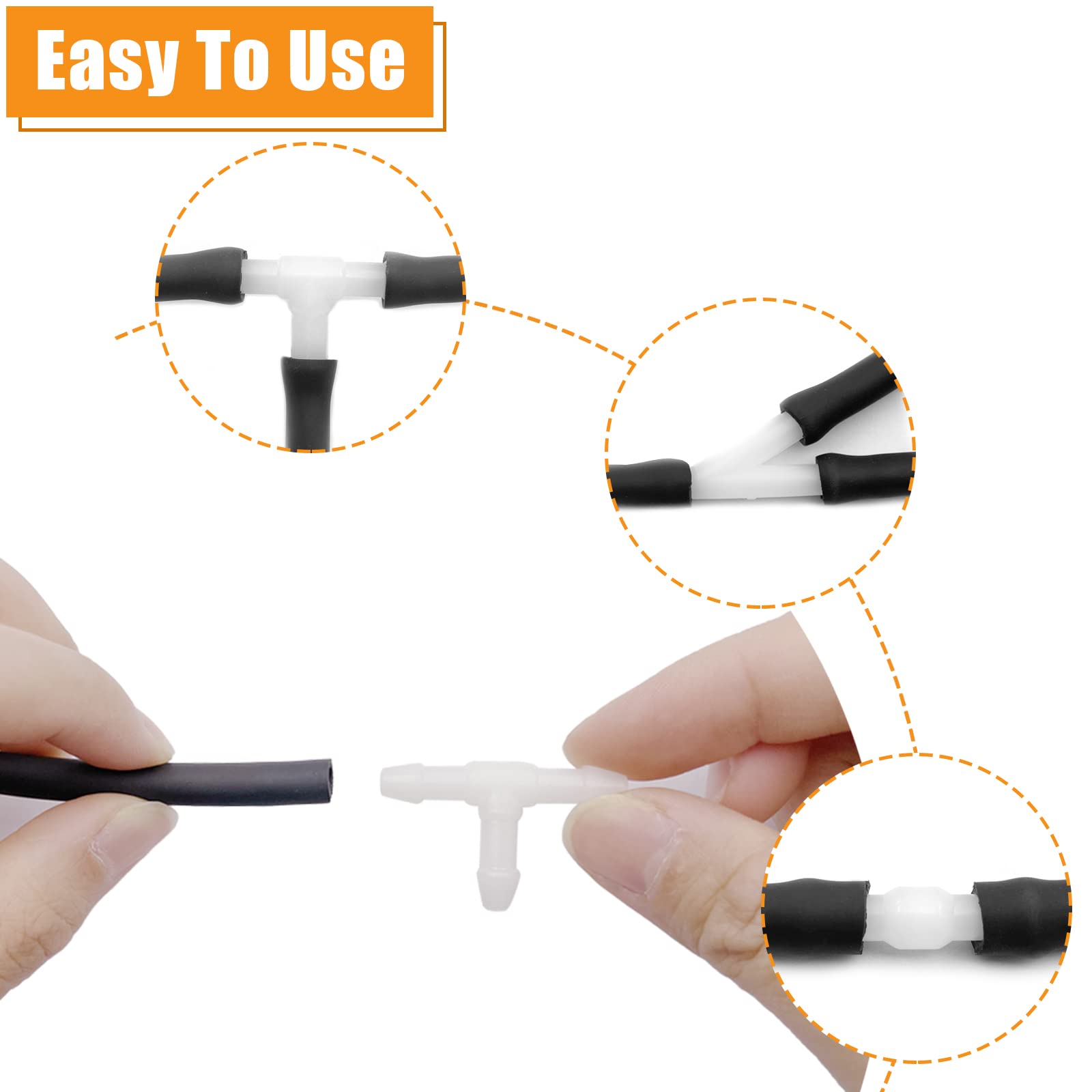 NTNEV Universal Windshield Washer Hose Kit – 4 Meter Hose With 12 Connectors (I, T, Y Types) For Most Cars & SUVs
