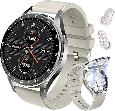 Smart Watch with Earbuds, 2 in 1 Earphone & Bluetooth Watch With Answer/Make Call,1.39" Touch Screen Fitness Watch 100+ Sport Mode, Fitness Tracker Heart Rate/Sleep/Spo2/Steps