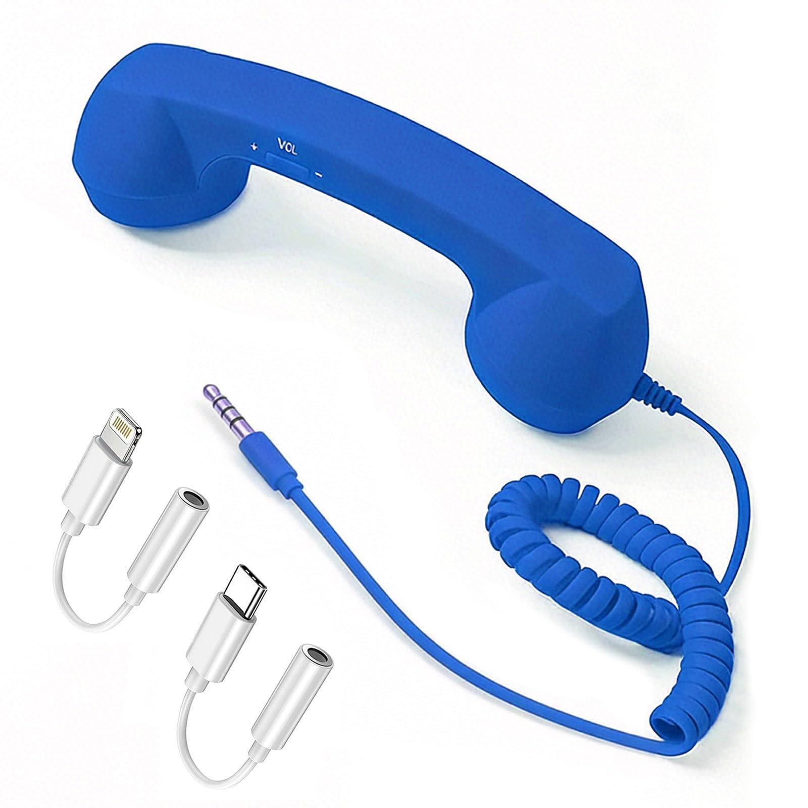 Photo 1 of ***missing adapters, usbc only***
FTNA Retro Phone Handset with USB-C & Lightning Adapters (Blue)