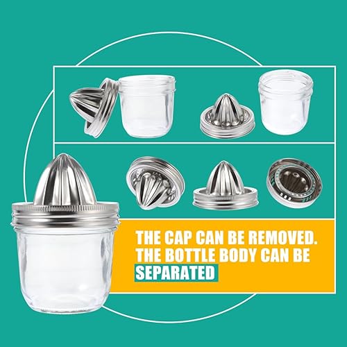 Miniatura 9 de Exprimidor manual de latas Mason de acero inoxidable, exprimidor de cítricos para el hogar, material de cocina, fácil de limpiar, diseño de ahorro