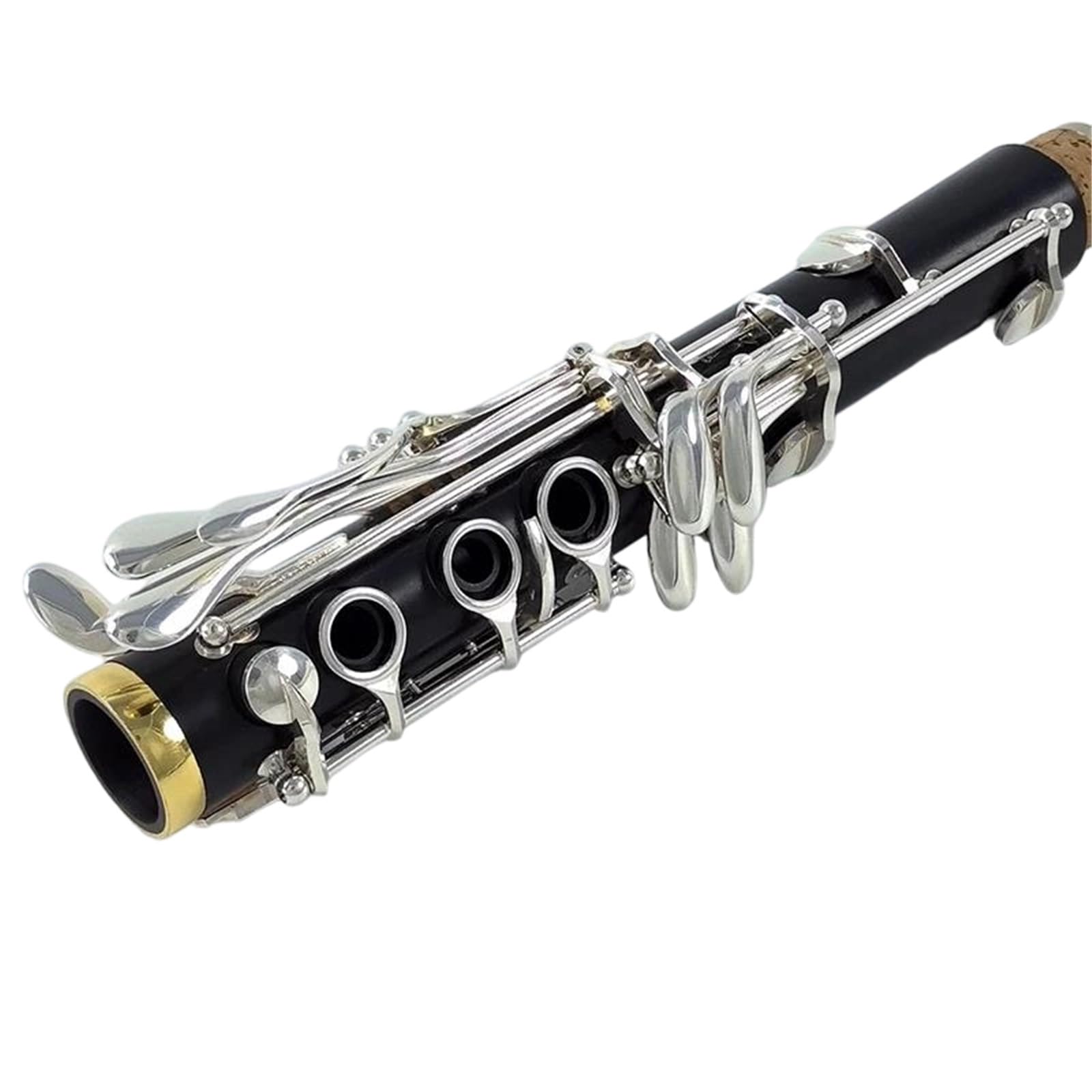Clarinete Bb Madera Ébano Plateado 17 Teclas Amantes De La Música Practican Tocar