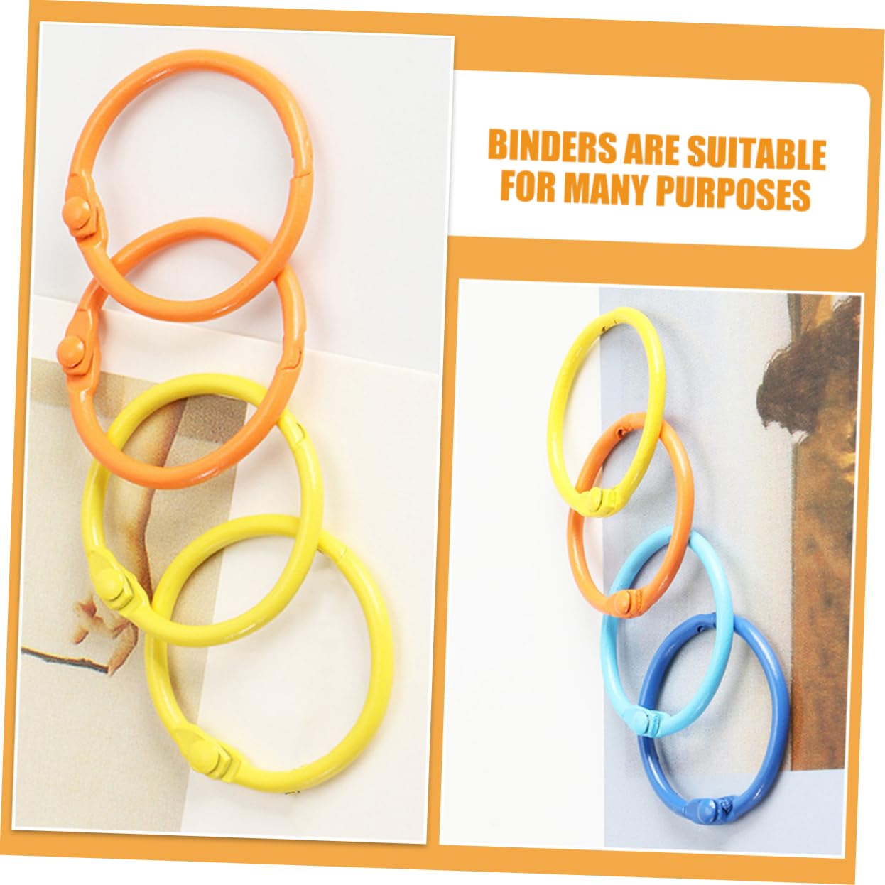 DOITOOL 4 Set Colorati Per Raccoglitori Multi Per Diy Accessori Per Chiavi E Libri Materiale Resistente E Design Per Progetti Artigianali E Organizzazione 60 Pezzi * 4
