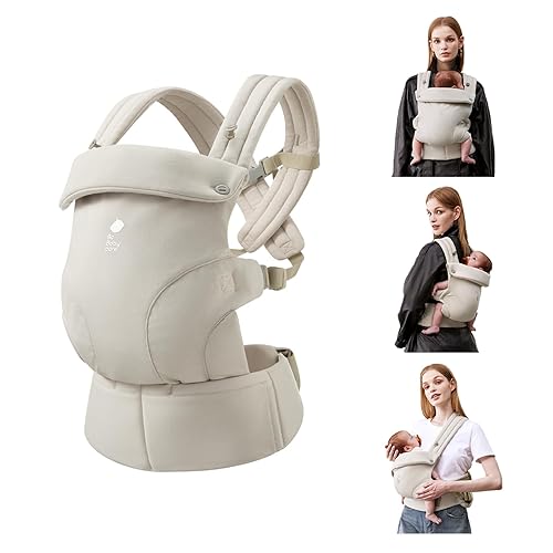 Bc Babycare CocoonGo - Portabebés CloudTouch suave y ergonómico para 7 a 44 libras  Fácil de llevar, ajuste ajustable, listo para viajar, lavable a