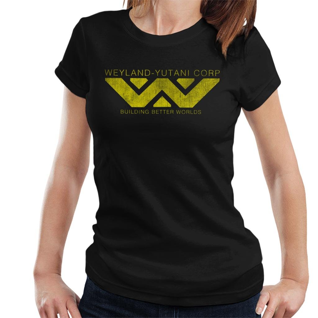 Weyland Yutani Corp Logo Alien Building Better Worlds Women's T-Shirt Black