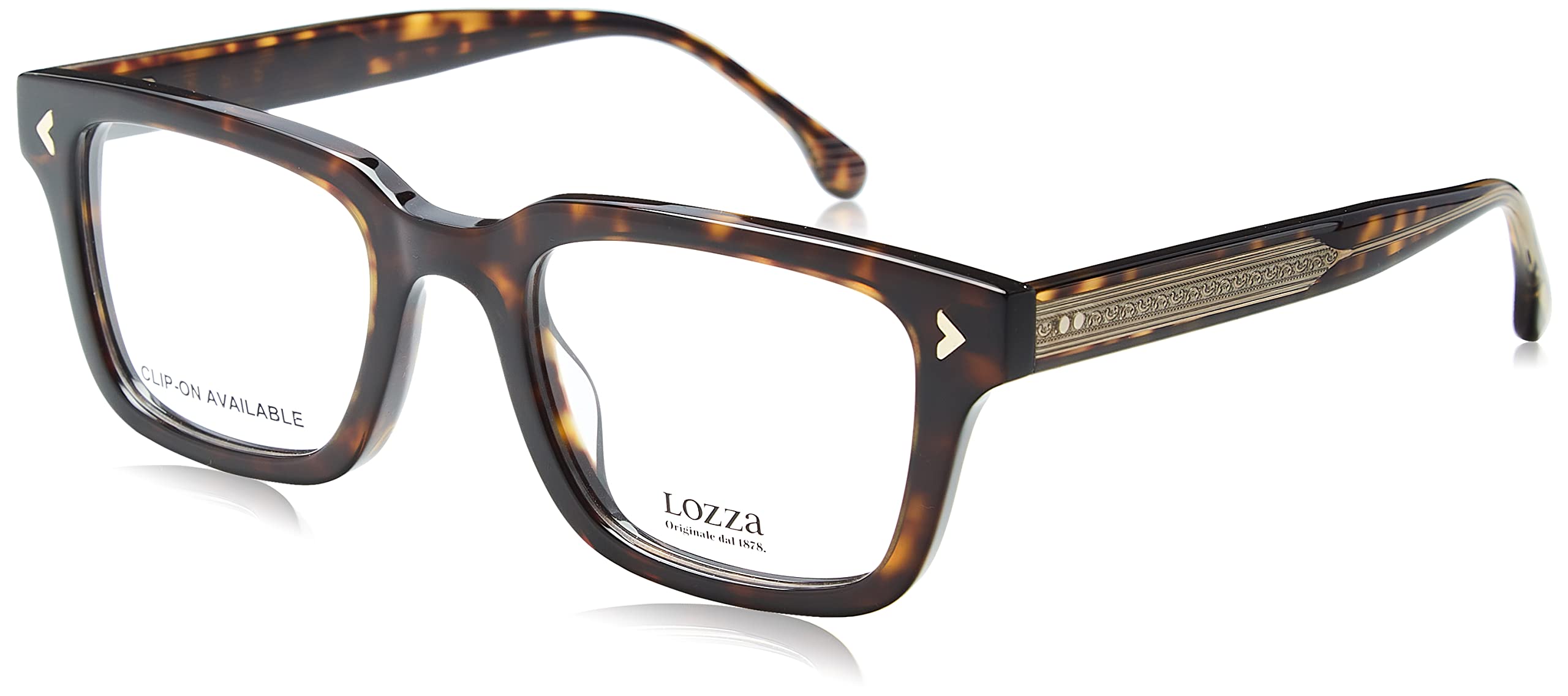 Lozza VL4297 okulary Shiny Dark Havana, 50 dla mężczyzn, brązowe, wysoki połysk (Shiny Dark Havana), brązowy, wysoki połysk (Shiny Dark Havana)