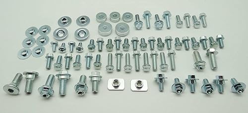 Miniatura 4 de 66 piezas Specbolt Kawasaki KX y KXF Kit de pernos de cuerpo para plásticos guardabarros de asiento, cubiertas de matrículas, sujetadores para KX60
