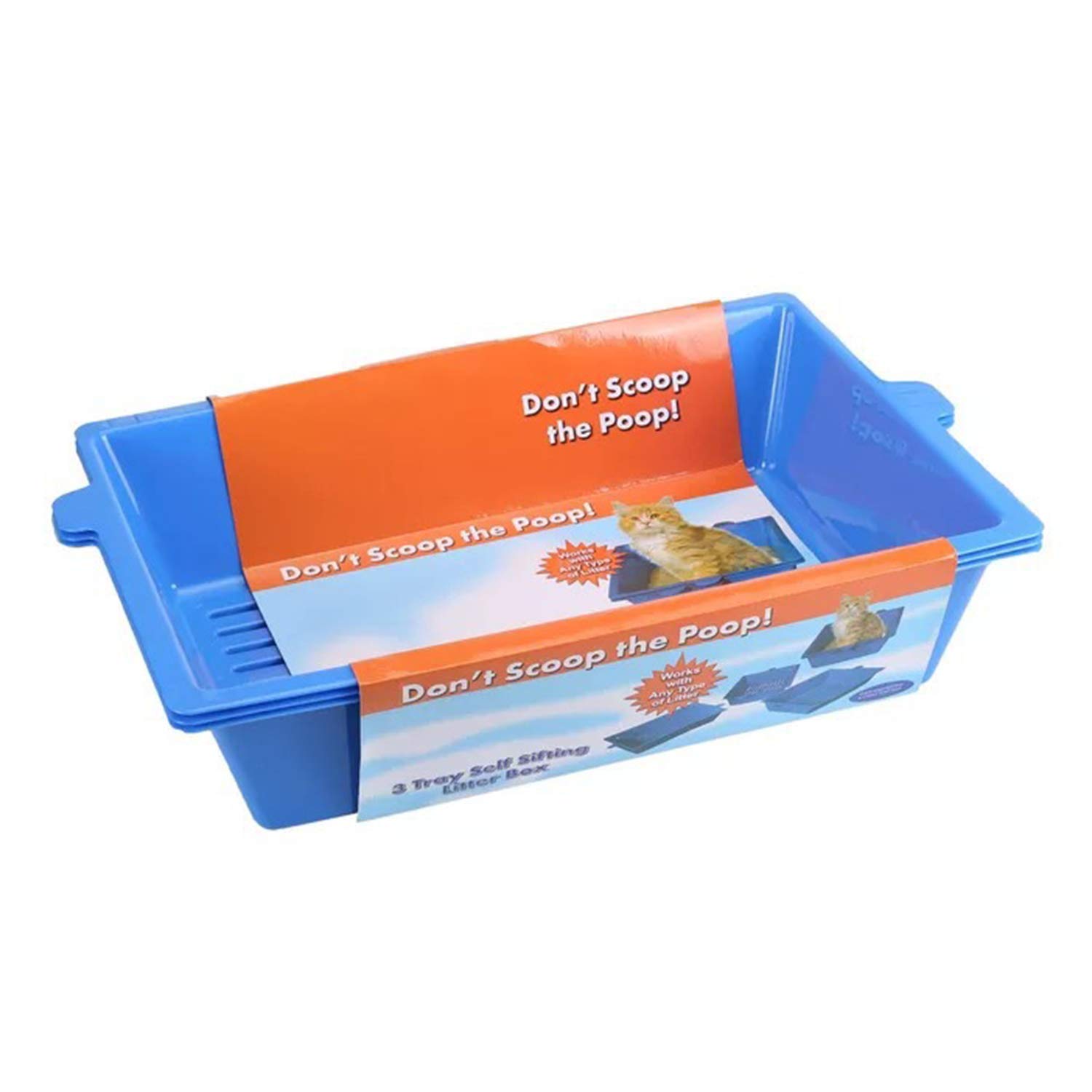 Pets Empire Cat Bedpans Semi Closed Anti-Splash Cat Toilet Cat Litter Box Plastic Bedpan Case Pet Supplies 3 Interlocked Trays Easy to Use,Blue (B07JK41LYS) Amazon Price History, Amazon Price Tracker