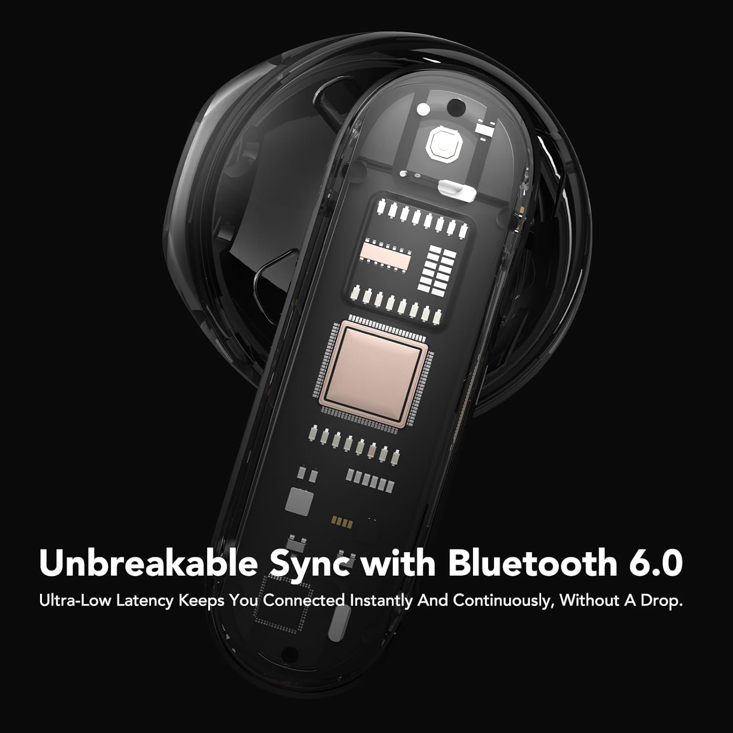 NE48 AI Translation Earbuds Real-Time 135 Languages with LCD Touch Screen, Audifonos Traductores Inglés Español, 4-in-1 Wireless Headphones for Travel Business Learning, Bluetooth 6.0 (Black)