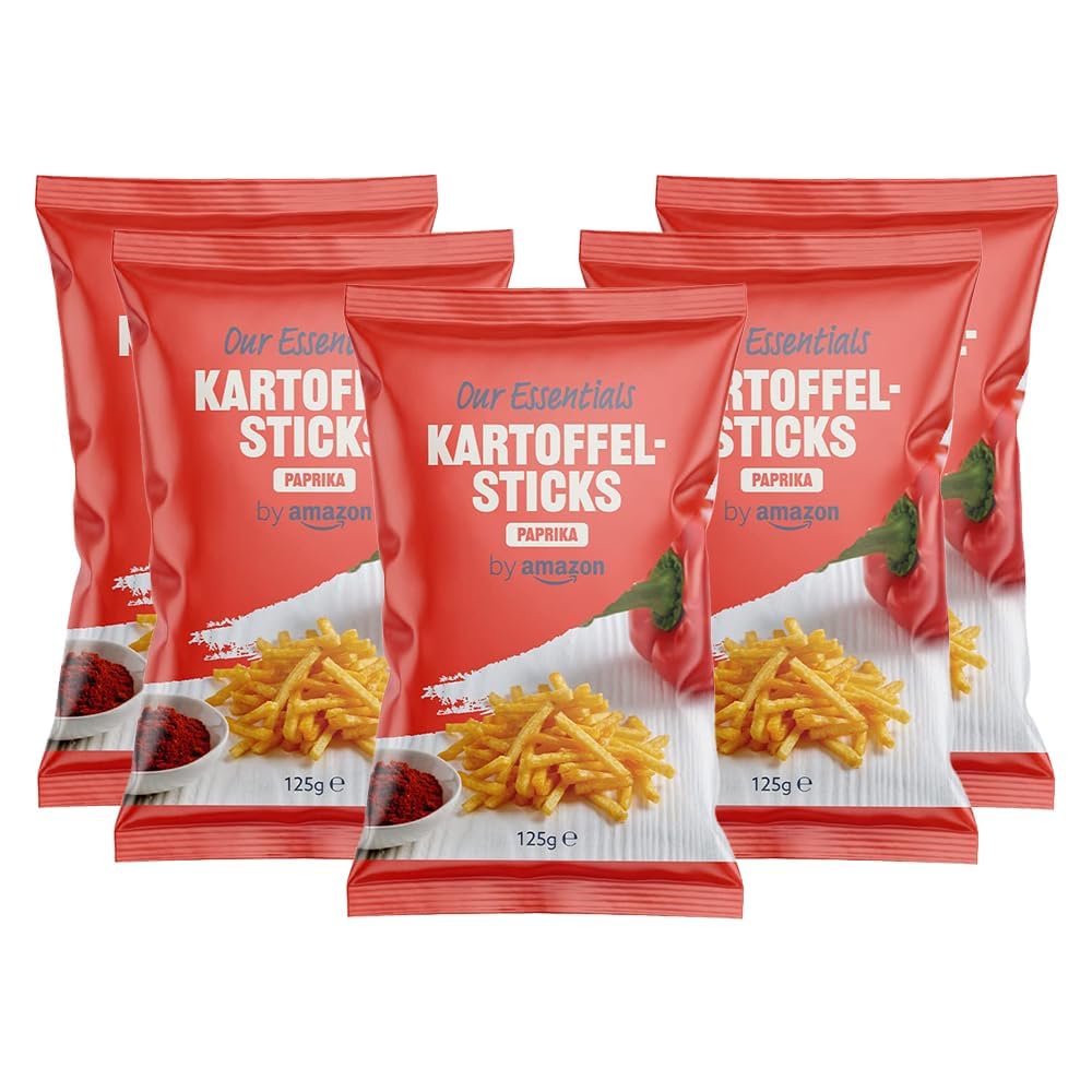 by Amazon Kartoffelsticks Paprika, 125g (Packung mit 5)