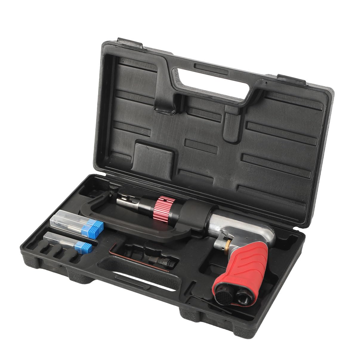 Pneumatischer Punktschweißbohrer, Druckluft-Schweißpunktbohrer Bohrmaschine mit 1/4 Zoll Lufteinlass, 1600 U/min Punktschweißmaschine Mit 6,5Mm 8Mm 10Mm Bohrern für Leerlauf, Reparatur