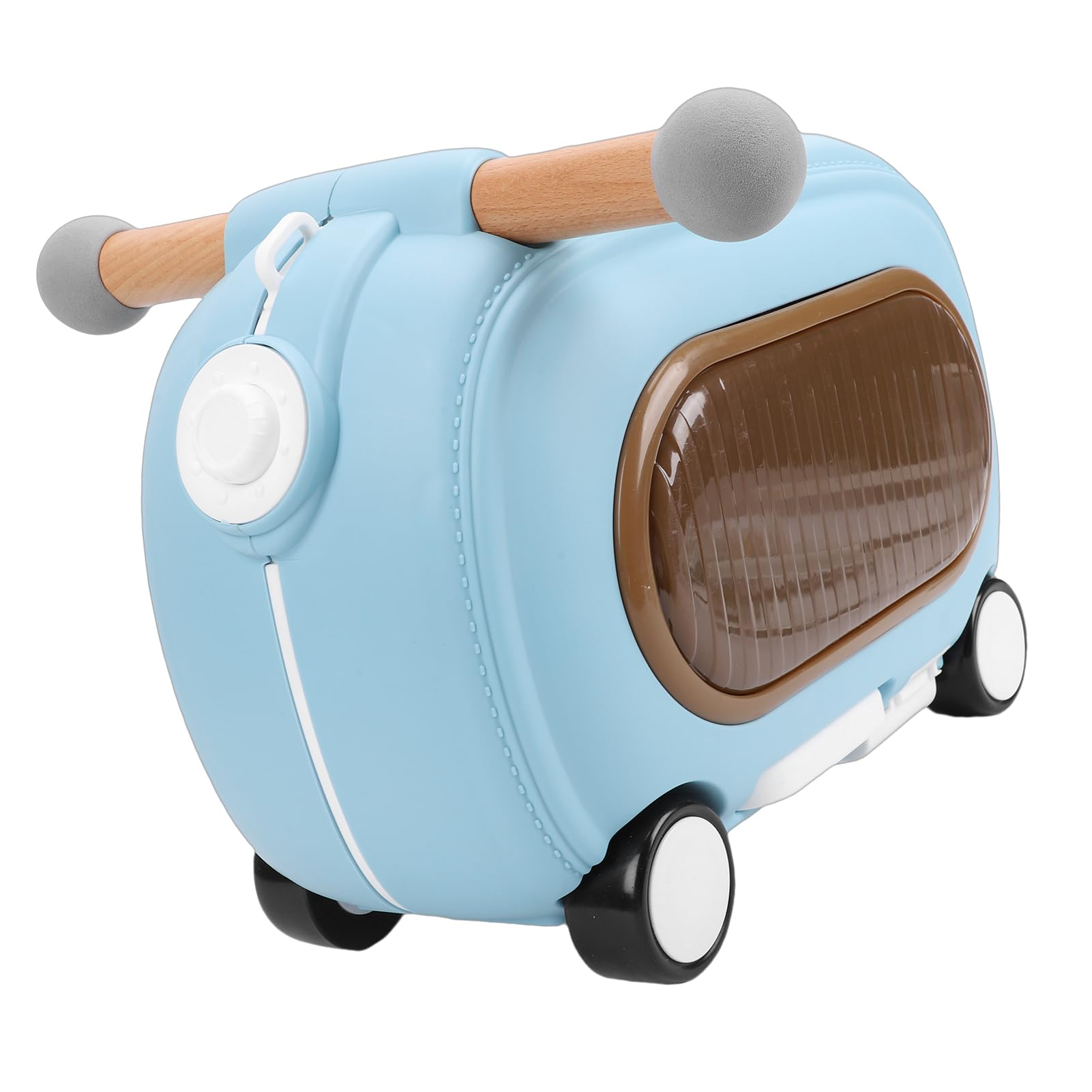 Generic Bagaż do Jeżdżenia dla Małych Dzieci z Oświetleniem Muzycznym Przestronna, Dwufunkcyjna Walizka na Kółkach o Pojemności 20 Litrów do Podróży (BLUE)